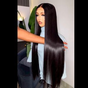 Luxury raw bone straight wig